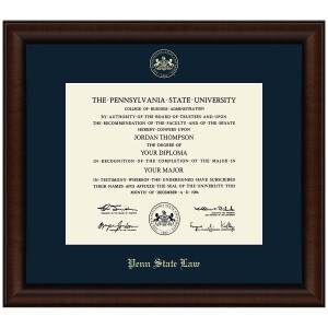 #120 Diploma Frame Penn State Law Lenox (Walnut)